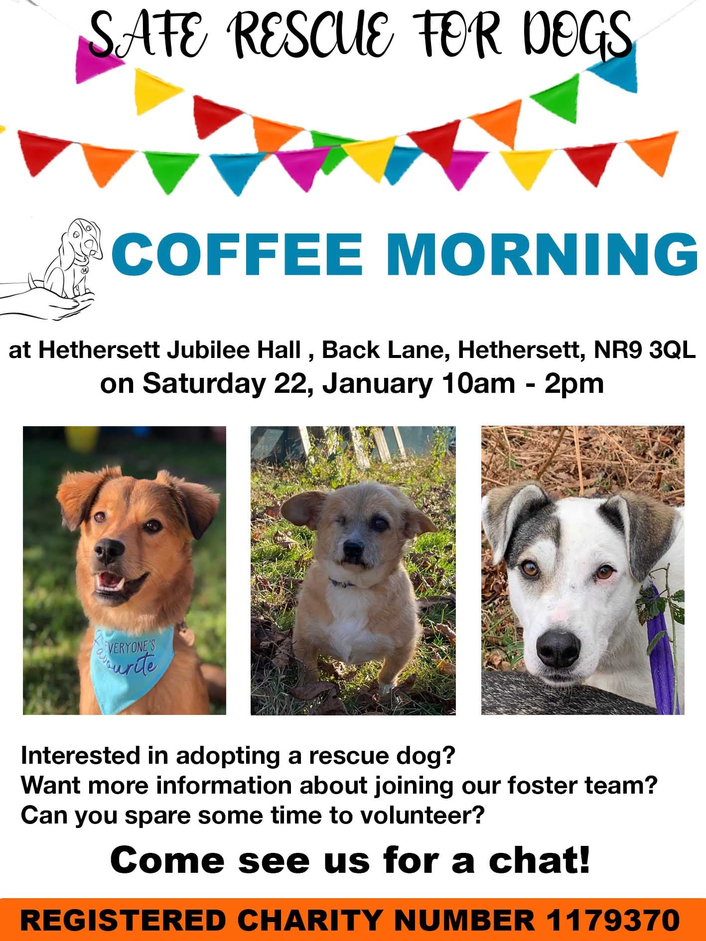 Safe Rescue Dogs Coffee Morning – 22nd January 2022