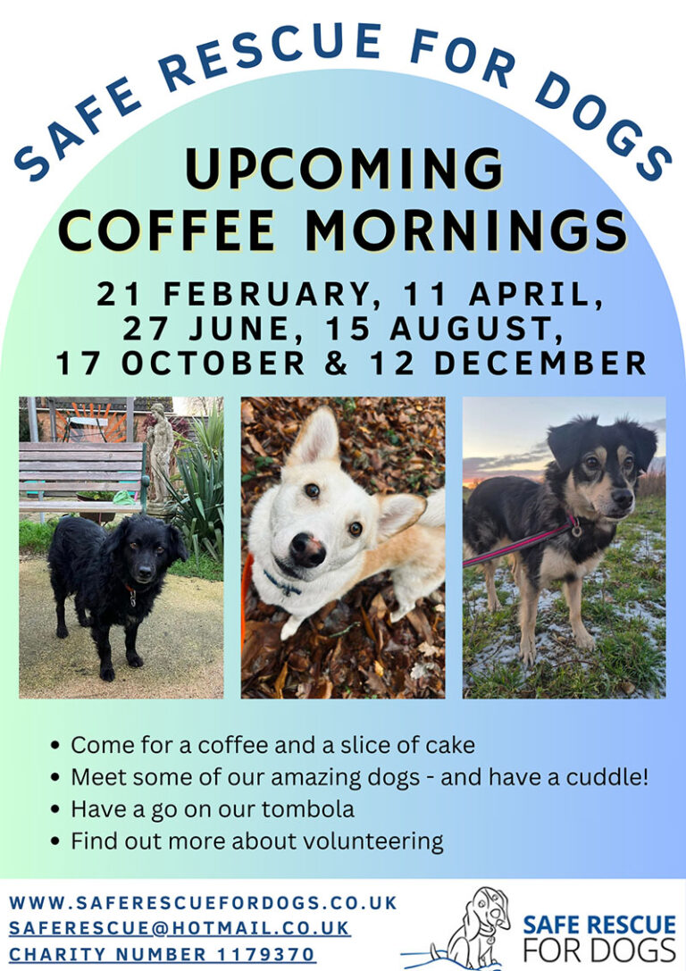 Safe Rescue for Dogs Coffee Mornings 2026