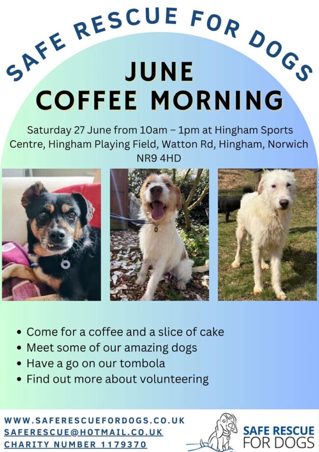 Safe Rescue Dogs Coffee Morning 27 June 2026