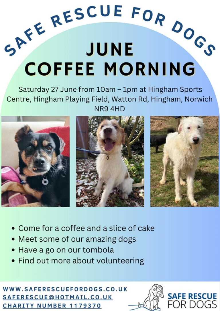 Safe Rescue Dogs Coffee Morning 27 June 2026